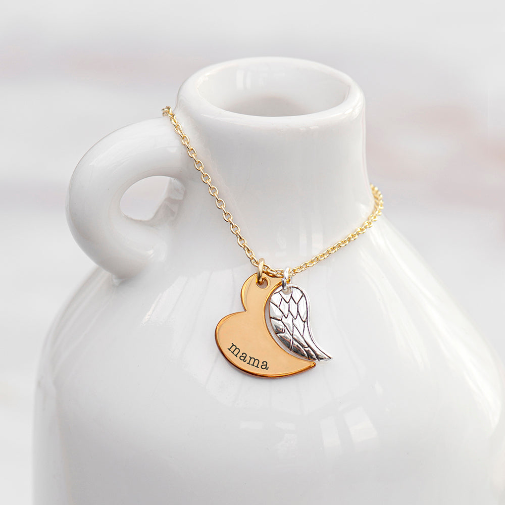 Personalised Heart and Wing Necklaces: 5 - Necklaces By Gift Moments