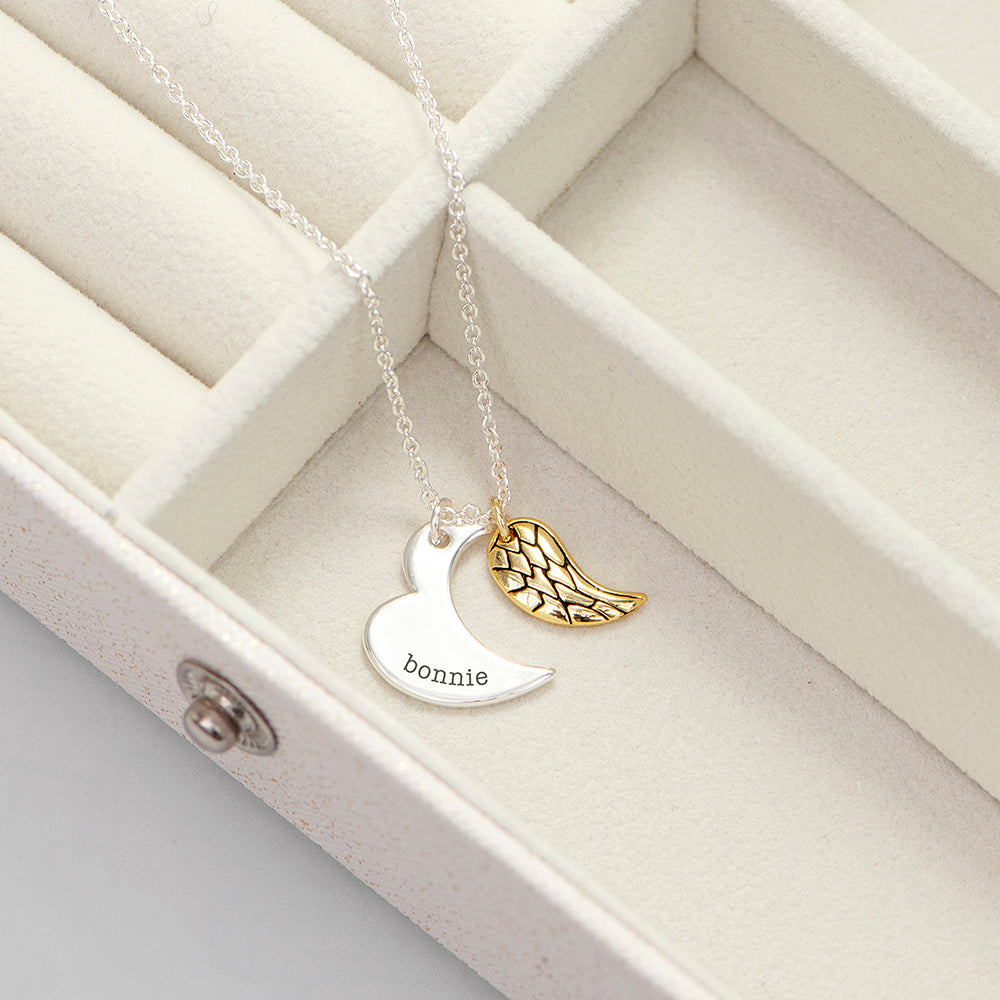 Personalised Heart and Wing Necklaces: 4 - Necklaces By Gift Moments