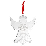 Personalised In Our Hearts Angel Metal Decoration: 2 - Christmas Decorations By Gift Moments