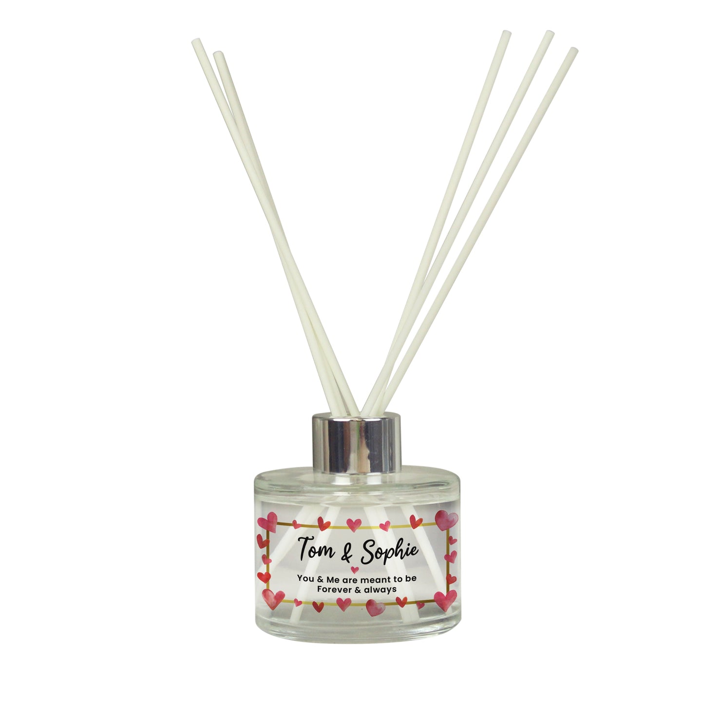 Personalised Hearts Frame Reed Diffuser: 5 - Reed Diffusers By Gift Moments
