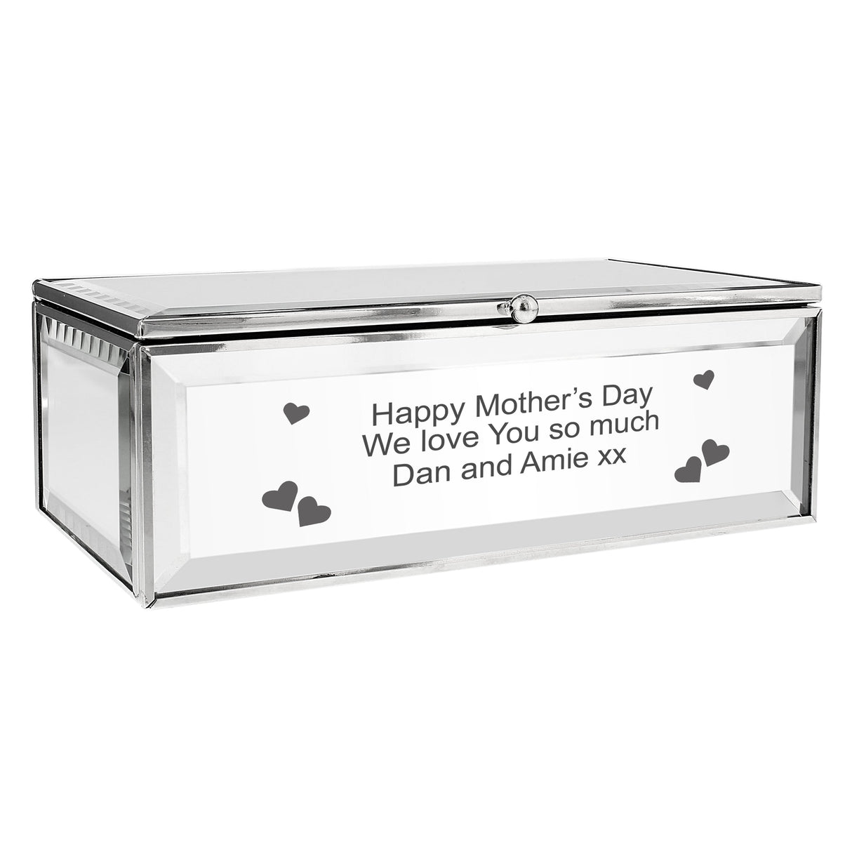 Personalised Hearts Mirrored Jewellery Box: 9 Jewellery Boxes By Gift Moments