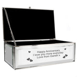 Personalised Hearts Mirrored Jewellery Box: 3 Jewellery Boxes By Gift Moments