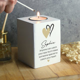 Personalised Hearts Wooden Tealight Holder: 3 - Candle Holders By Gift Moments