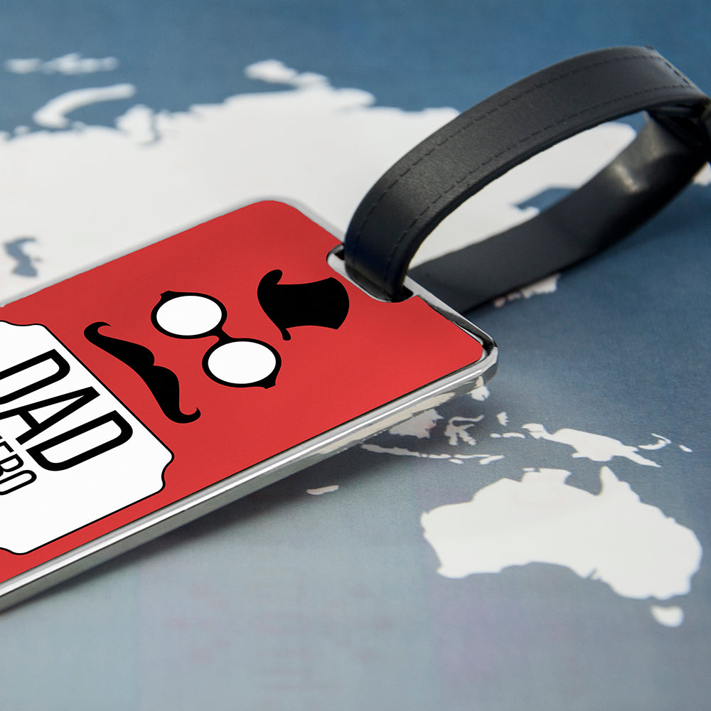 Personalised You Are My Hero Metal Luggage Tags - Red - Shop Luggage Tags At Gift Moments - 3