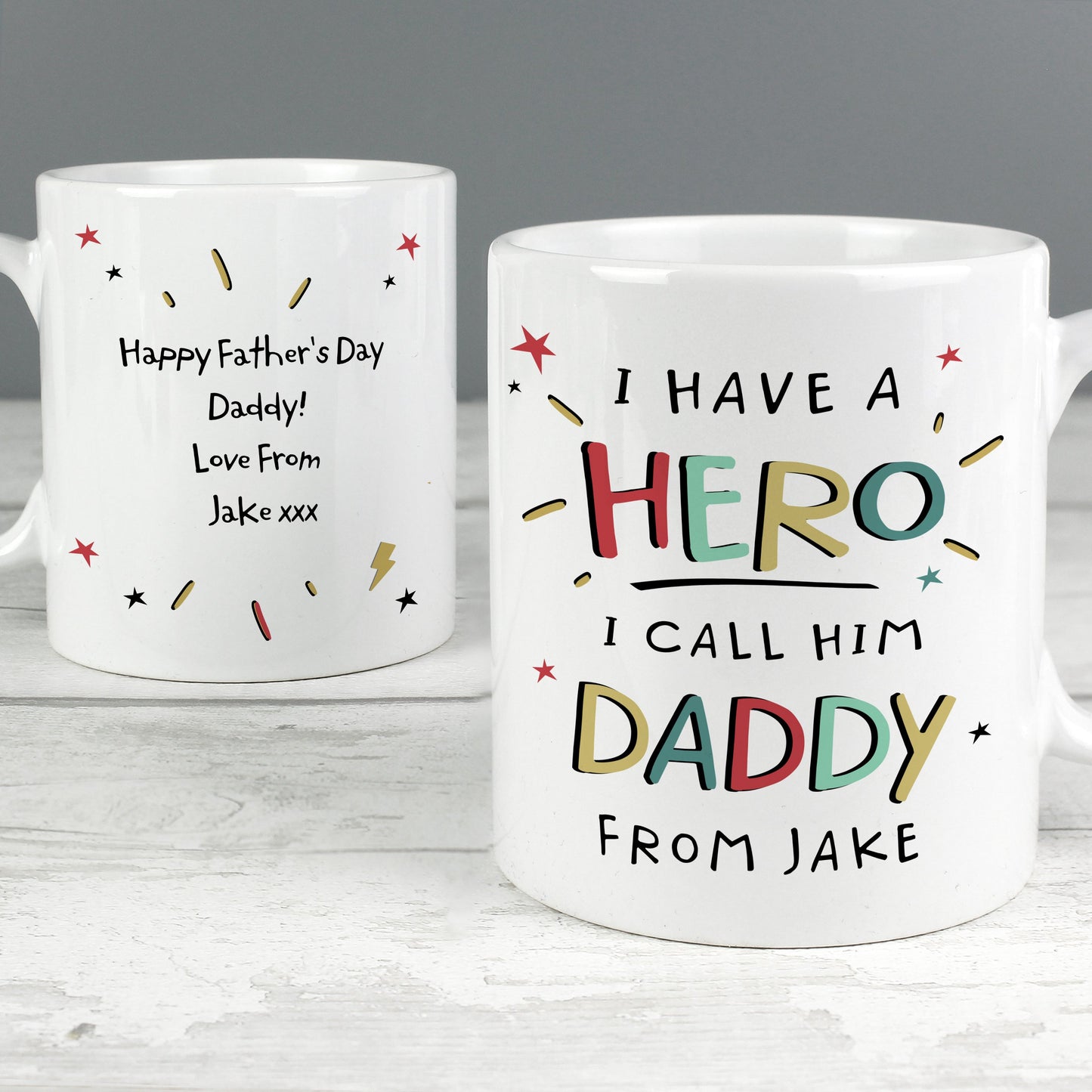 Personalised I Have A Hero Mug: 2 - Mugs By Gift Moments