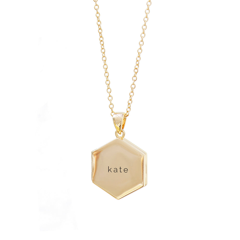 Personalised Hexagonal Photo Locket Necklaces: 13 - Necklaces By Gift Moments