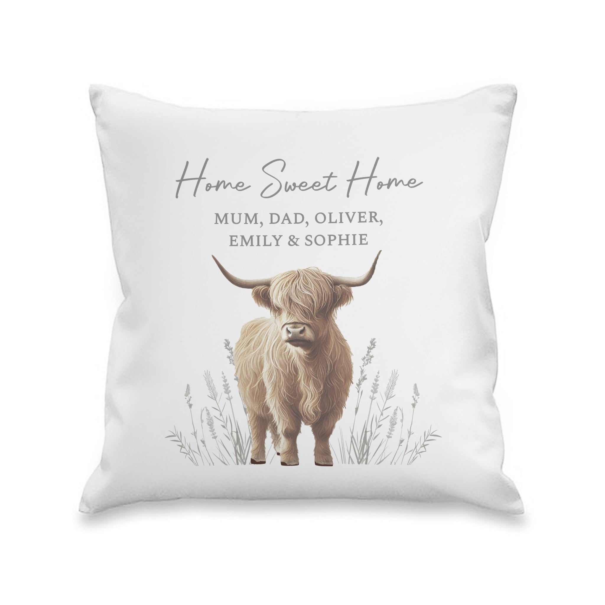 Personalised Highland Cow Cushion: 5 - Cushions By Gift Moments