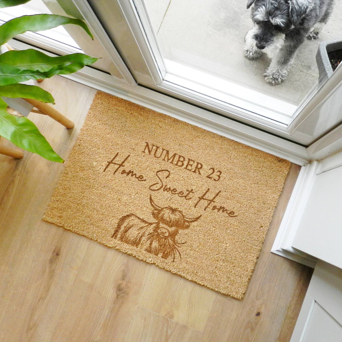 Personalised Highland Cow Doormat: 3 - Doormats By Gift Moments