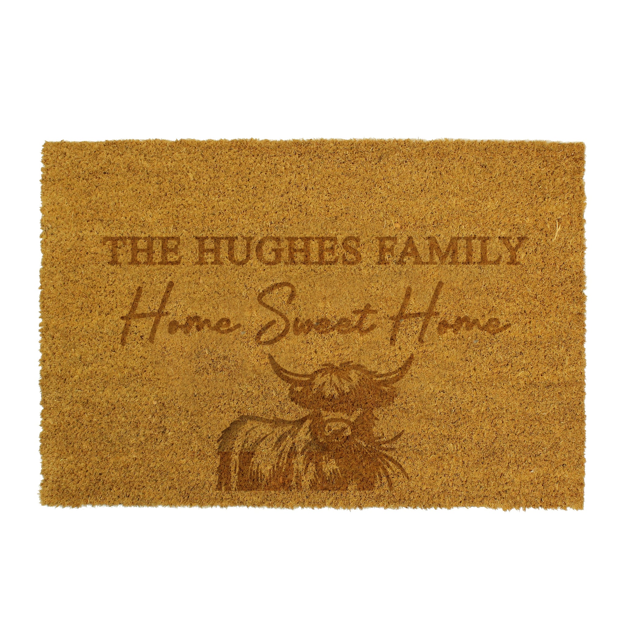 Personalised Highland Cow Doormat: 5 - Doormats By Gift Moments