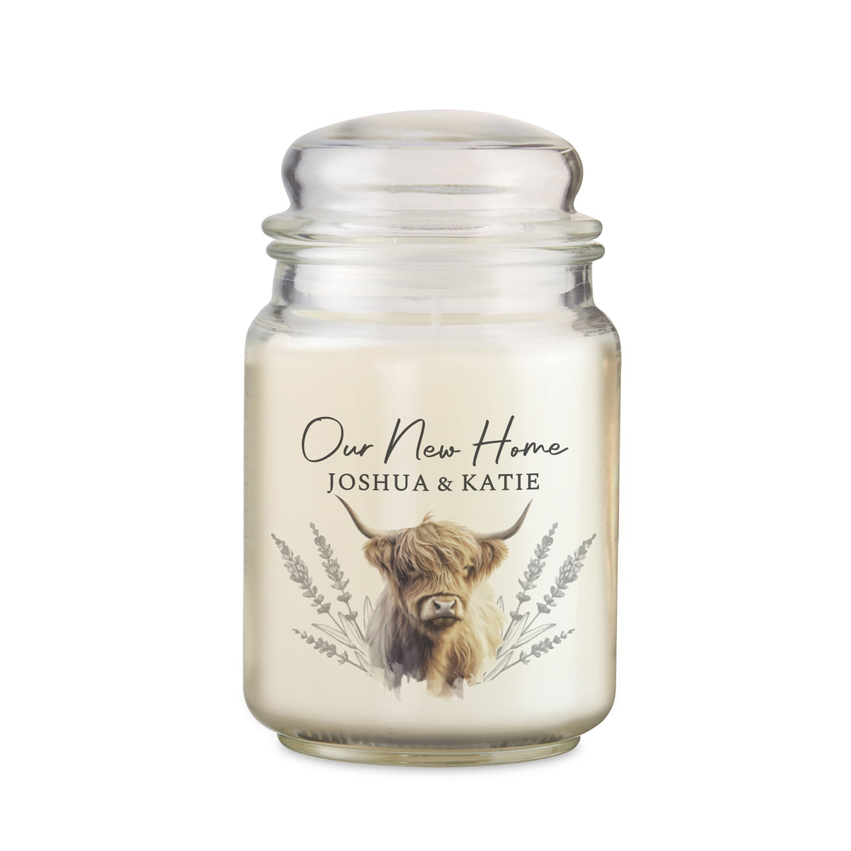 Personalised Highland Cow Large Candle Jar: 5 - Candles By Gift Moments