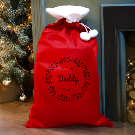 Personalised Holly Red Christmas Sack: 2 - Christmas Sacks By Gift Moments