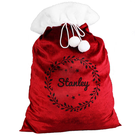 Personalised Holly Red Christmas Sack: 5 - Christmas Sacks By Gift Moments