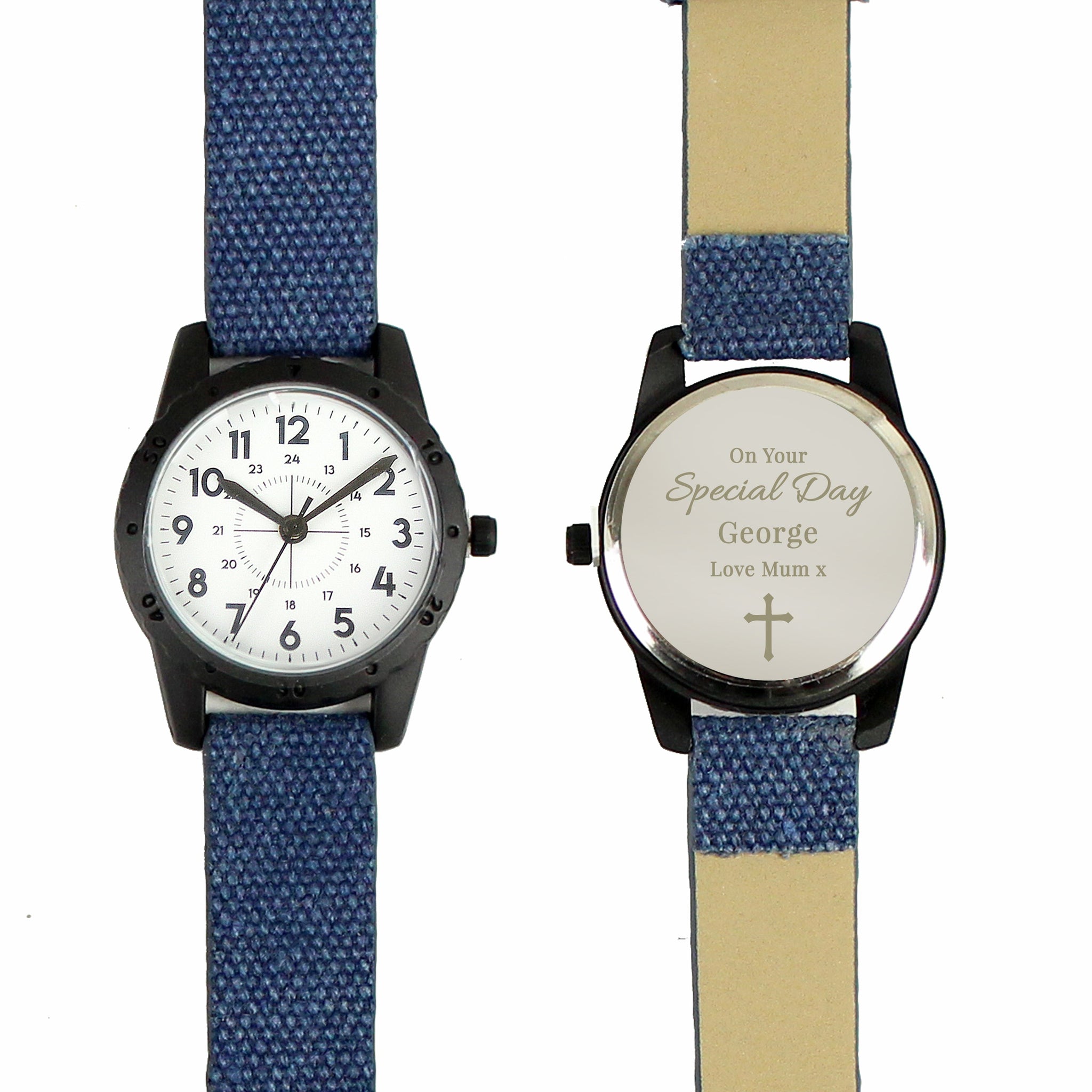 Personalised Holy Communion/Christening Blue Watch: 5 - Watches By Gift Moments