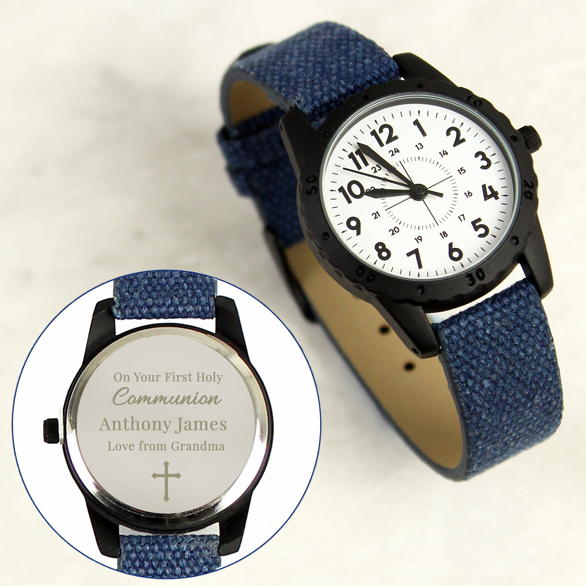 Personalised Holy Communion/Christening Blue Watch: 2 - Watches By Gift Moments