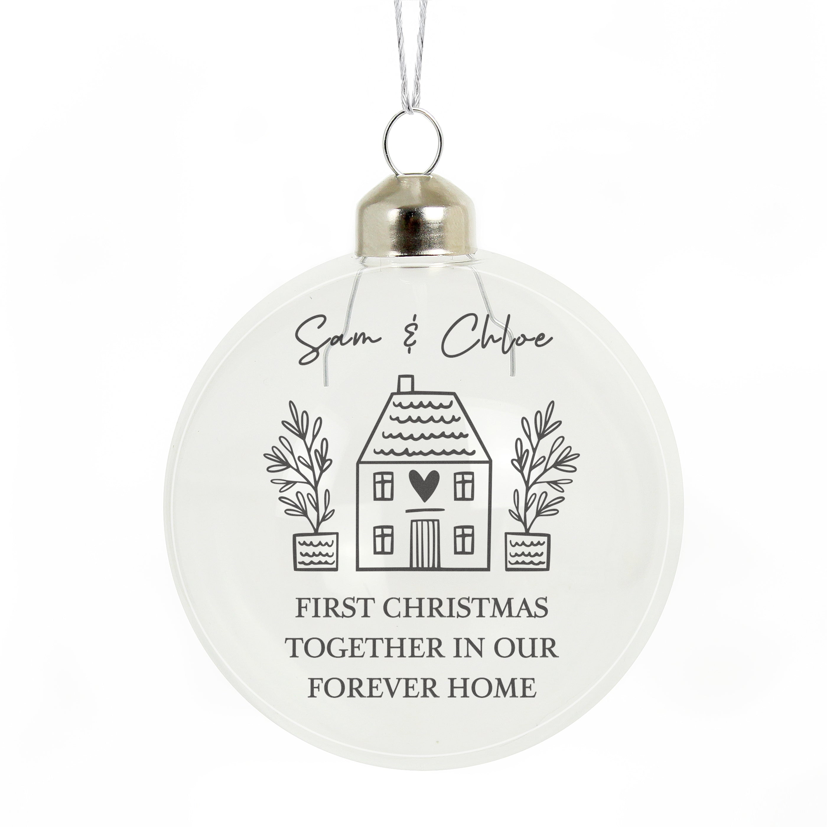 Personalised Home Glass Bauble - Shop Christmas Baubles At Gift Moments - 4