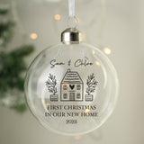 Personalised Home Glass Bauble: 1 - Christmas Baubles By Gift Moments