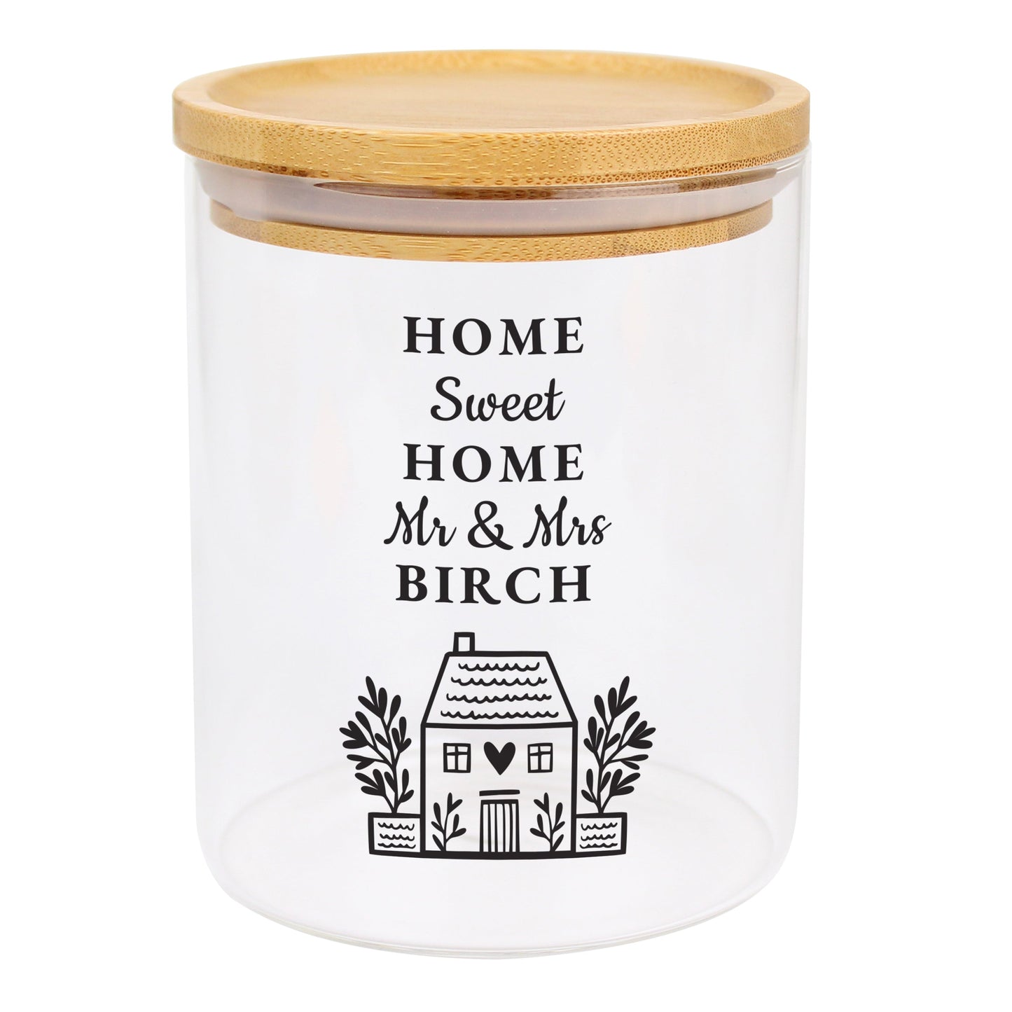 Personalised Home Glass Storage Jar: 5 - Storage By Gift Moments