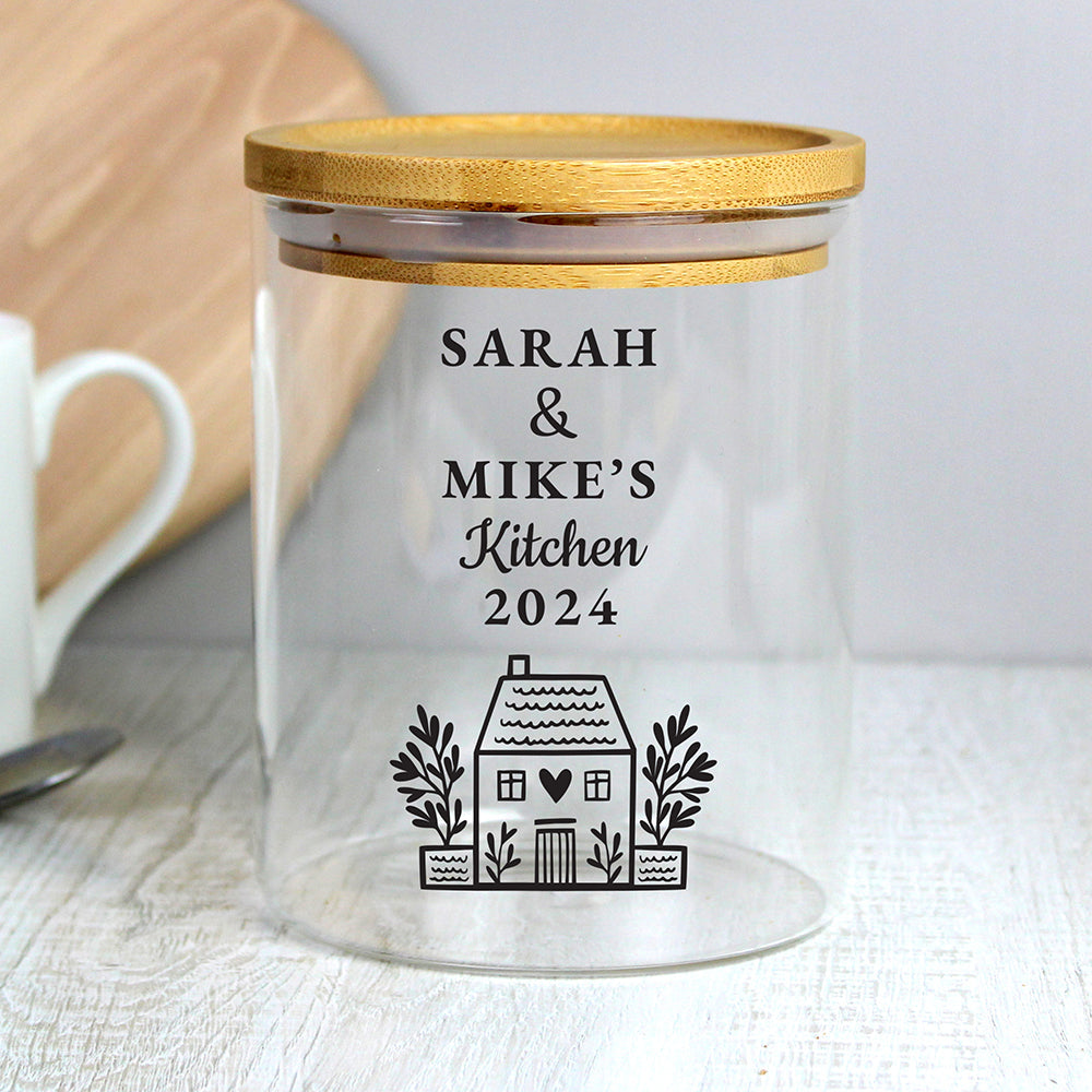 Personalised Home Glass Storage Jar: 1 - Storage By Gift Moments