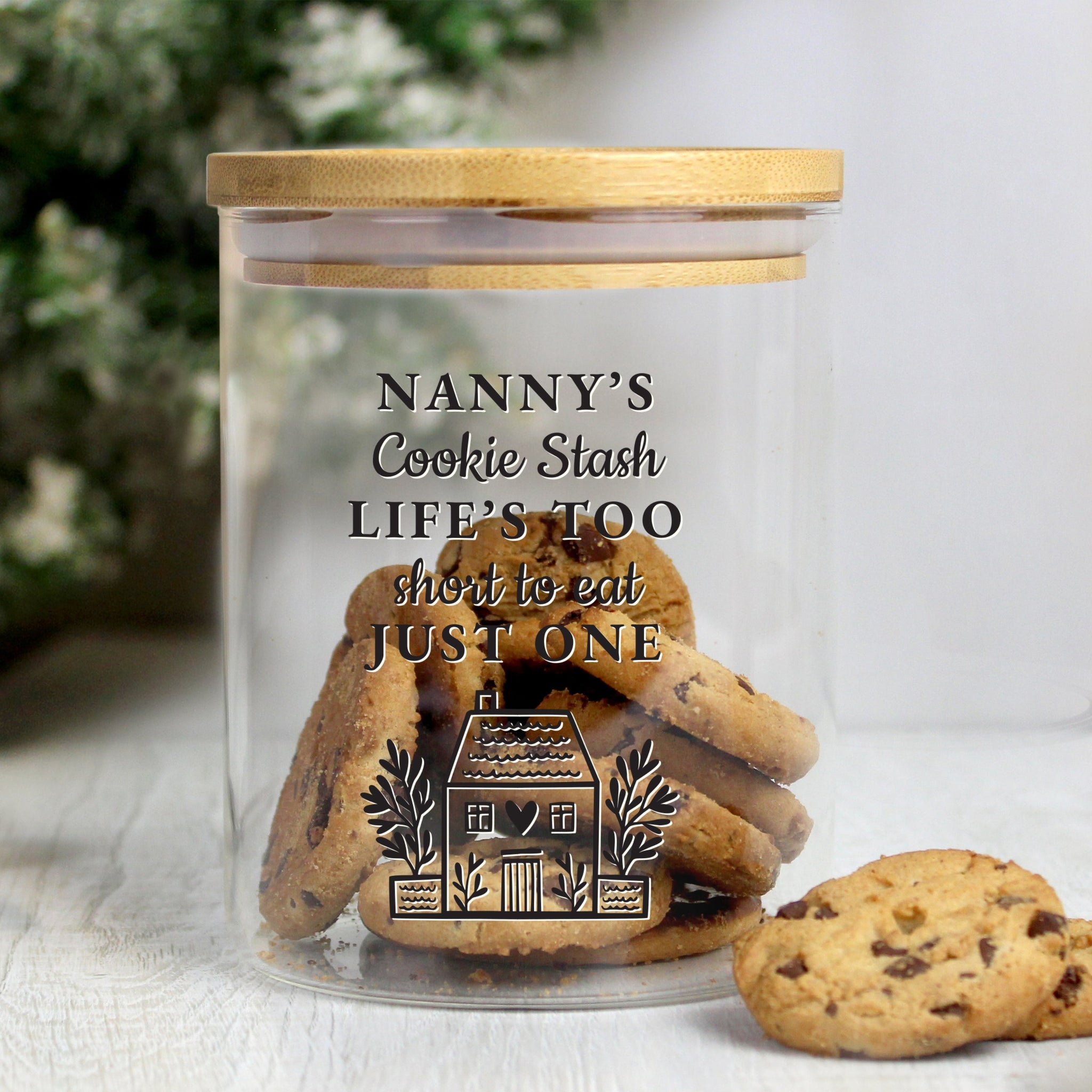 Personalised Home Glass Storage Jar: 4 - Storage By Gift Moments