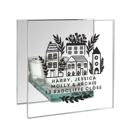 Personalised Home Glass Tealight: 5 - Candle Holders By Gift Moments