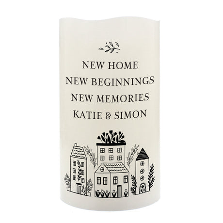 Personalised HOME LED Candle: 5 - LED Lighting By Gift Moments