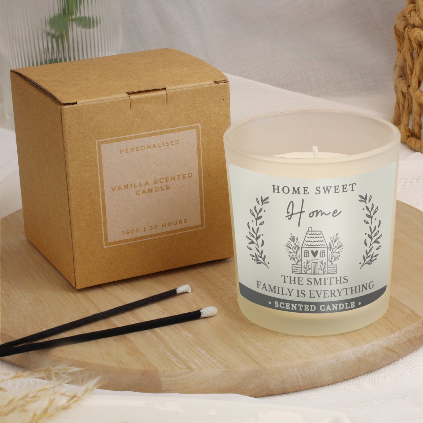 Personalised HOME Scented Jar Candle: 2 - Candles By Gift Moments