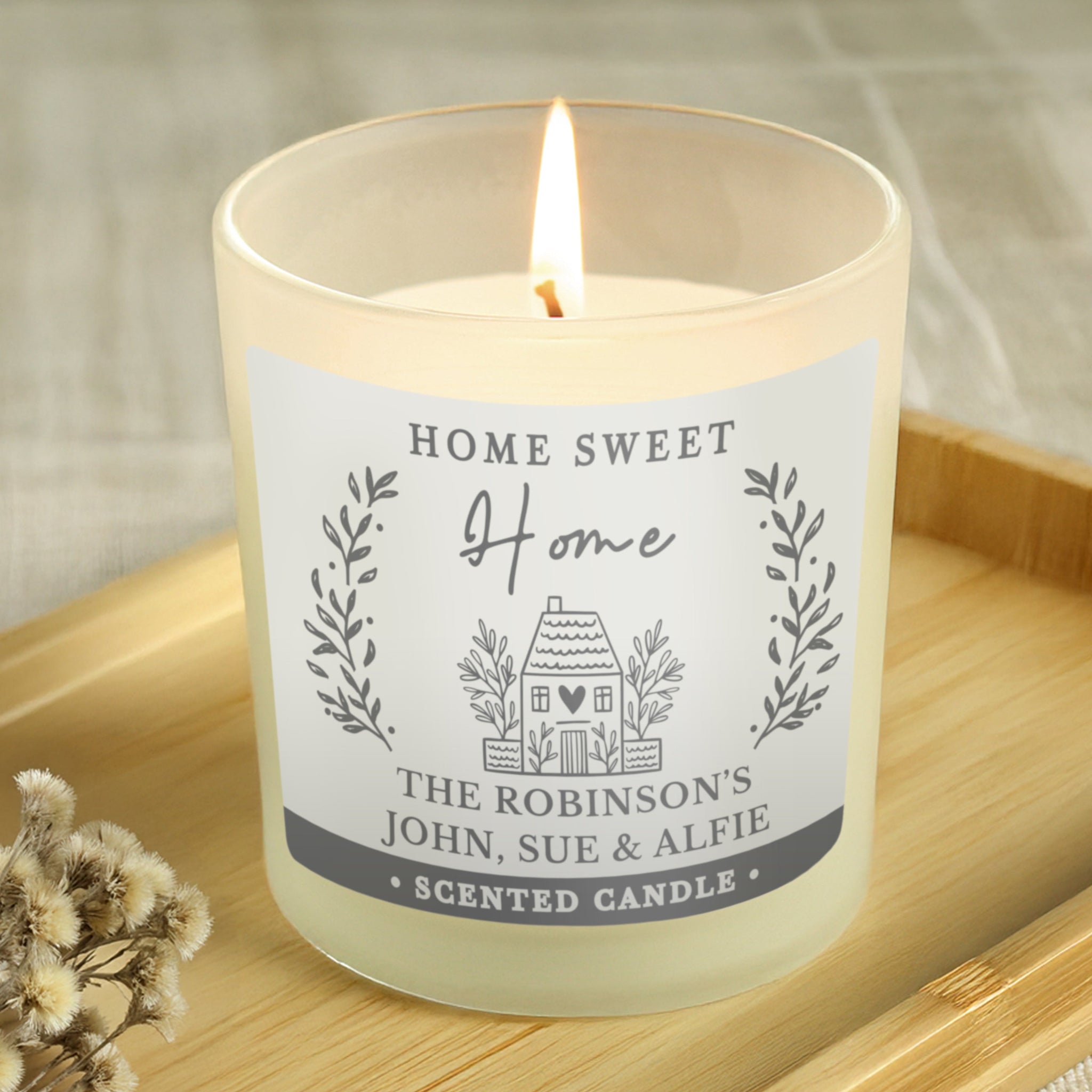 Personalised HOME Scented Jar Candle: 4 - Candles By Gift Moments