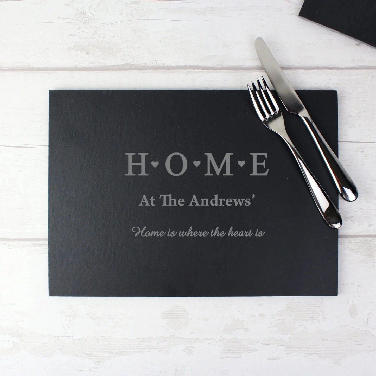 Personalised HOME Slate Rectangle Placemat: 3 - Placemats By Gift Moments