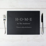 Personalised Slate HOME Placemat: 2 - Placemats By Gift Moments