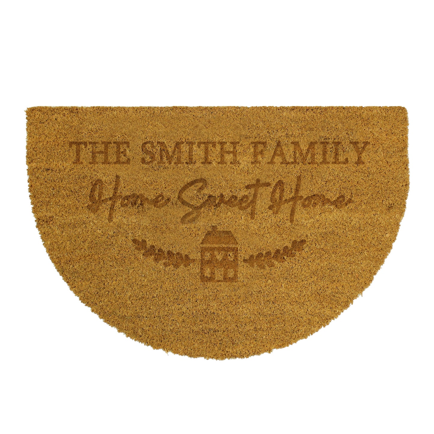 Personalised Home Sweet Home Half Moon Indoor Doormat: 5 - Doormats By Gift Moments