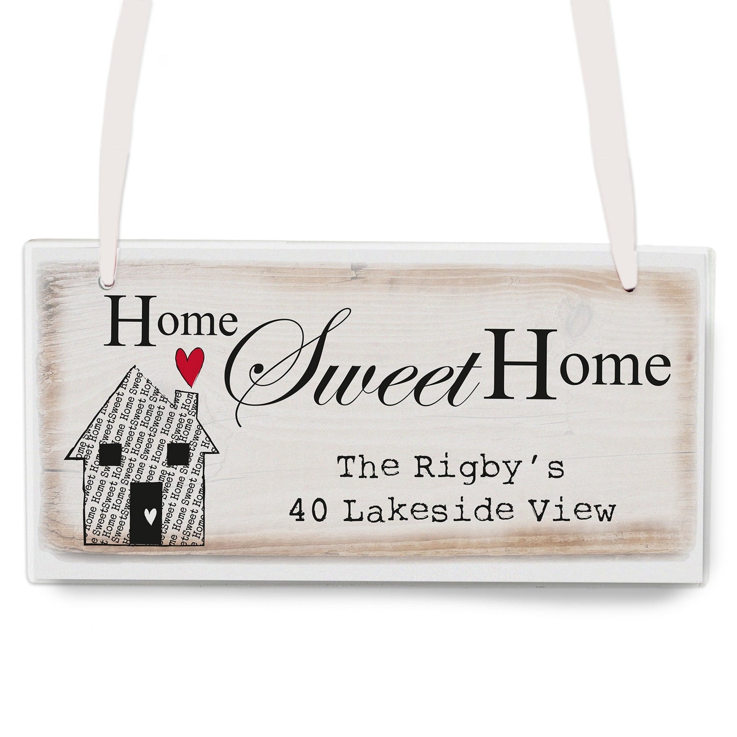 Personalised Home Sweet Home Wooden Sign: 2 - Signs & Plaques By Gift Moments