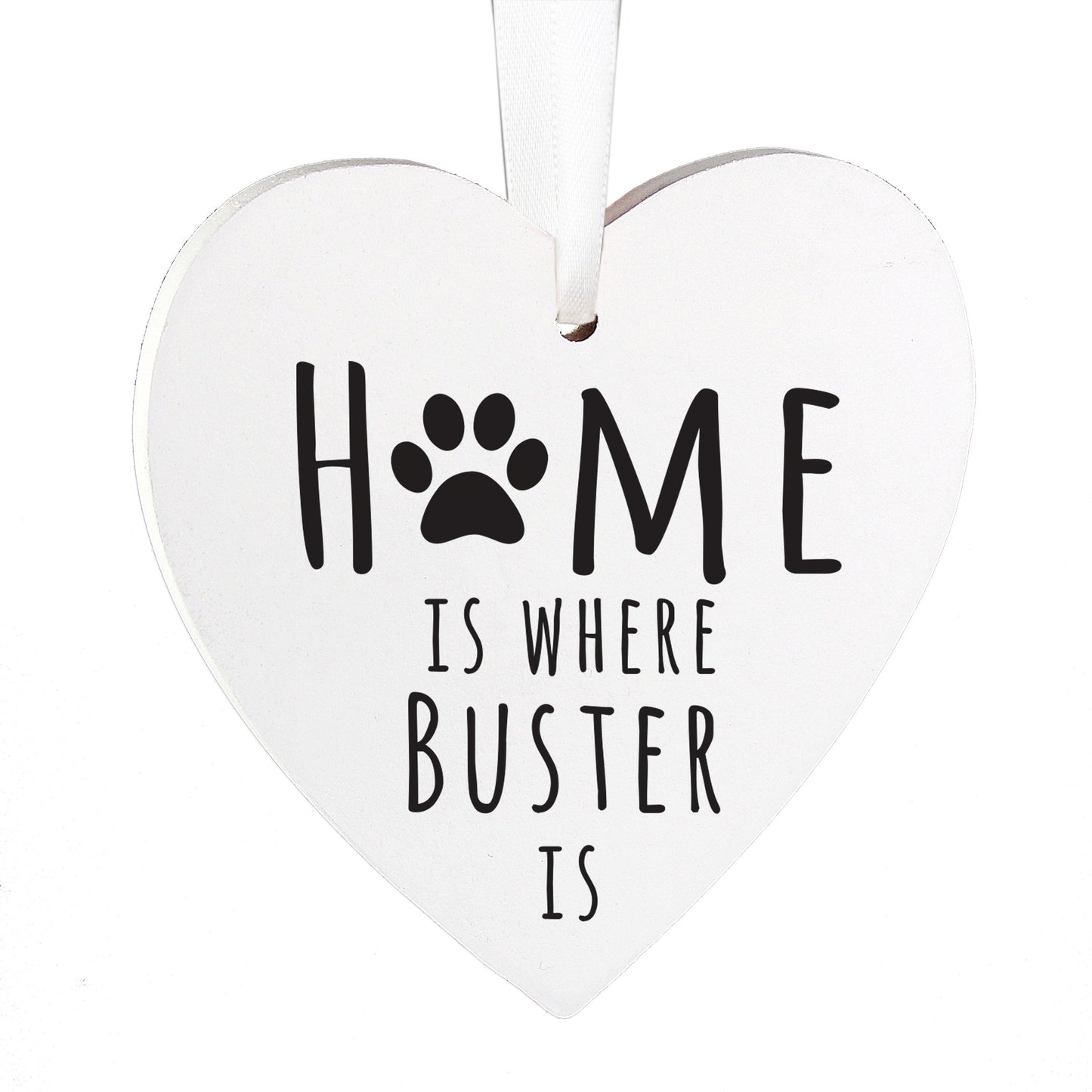 Personalised ’Home is Where’ Pet Wooden Heart Decoration: 3 - Decorations By Gift Moments