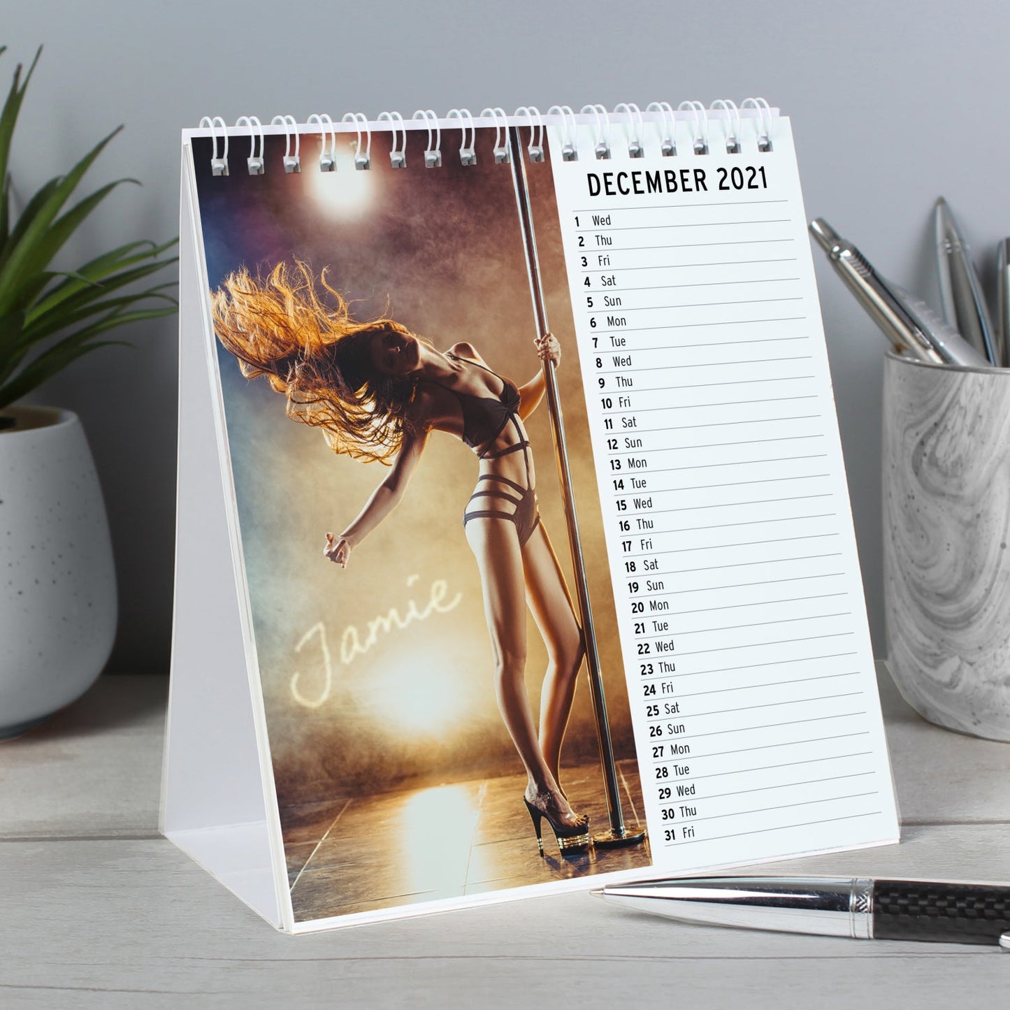 Personalised Hot Chicks Desk Calendar: 4 - Calendars & Planners By Gift Moments