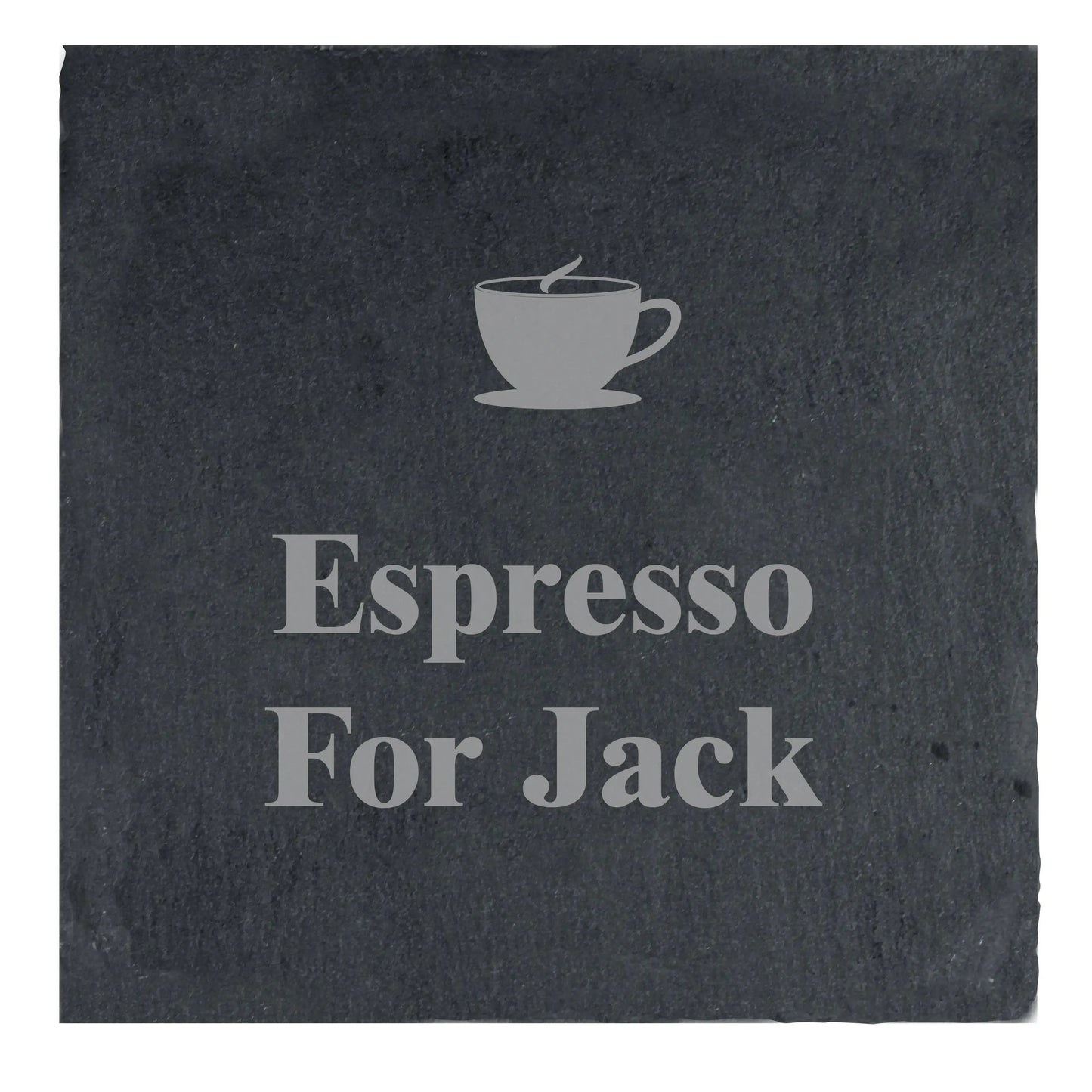 Personalised Hot Drink Motif Single Slate Coaster: 3 - Coasters By Gift Moments
