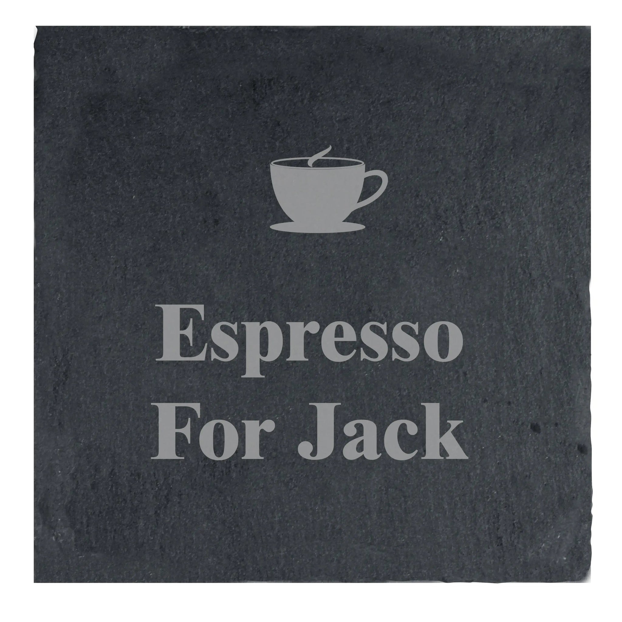 Personalised Hot Drink Motif Single Slate Coaster: 3 - Coasters By Gift Moments