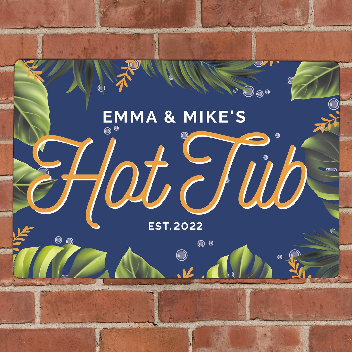 Personalised Hot Tub Metal Sign: 2 - Signs & Plaques By Gift Moments