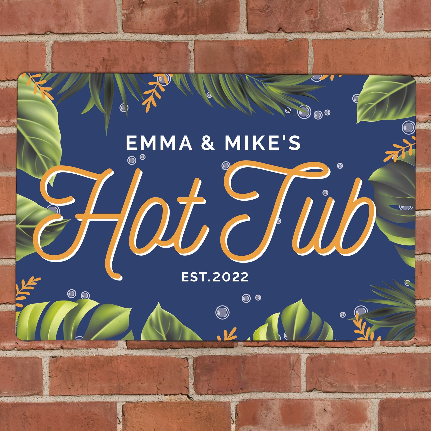 Personalised Hot Tub Metal Sign: 2 - Signs & Plaques By Gift Moments