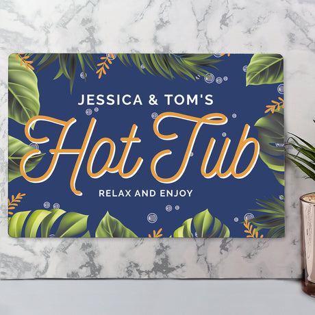 Personalised Hot Tub Metal Sign: 3 - Signs & Plaques By Gift Moments