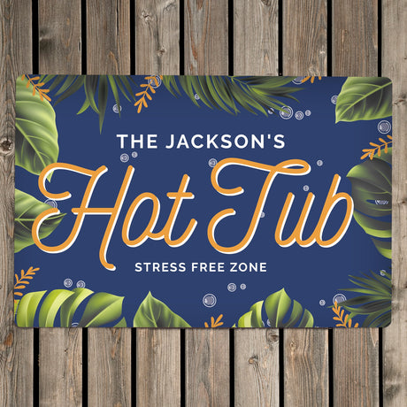 Personalised Hot Tub Metal Sign: 1 - Signs & Plaques By Gift Moments