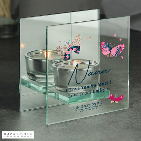 Personalised Hotchpotch Butterfly Mirrored Tealight Holder: 4 - Candle Holders By Hotchpotch