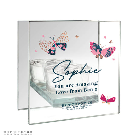 Personalised Hotchpotch Butterfly Mirrored Tealight Holder: 5 - Candle Holders By Hotchpotch