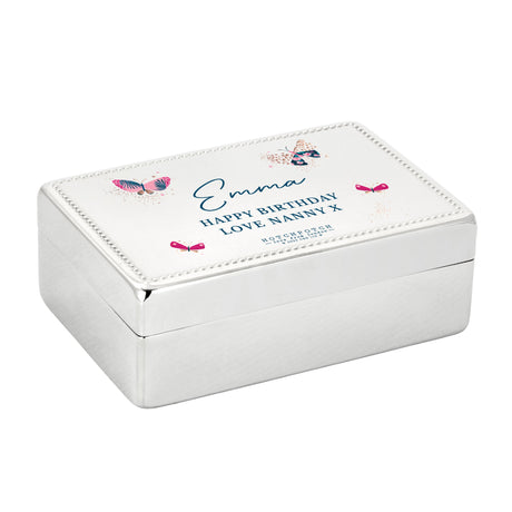 Personalised Hotchpotch Butterfly Rectangular Jewellery Box: 5 - Jewellery Boxes By Hotchpotch
