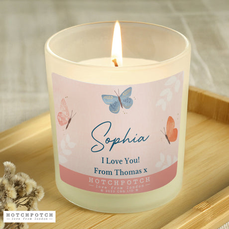 Personalised Hotchpotch Butterfly Scented Candle Jar: 2 - Candles By Hotchpotch