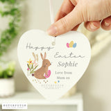 Personalised Hotchpotch Easter Wooden Heart Decoration: 4 - Decorations By Hotchpotch