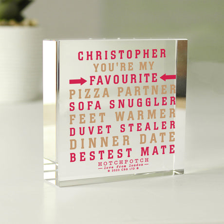 Personalised Hotchpotch My Favourite Crystal Token: 1 - Crystal Tokens By Hotchpotch