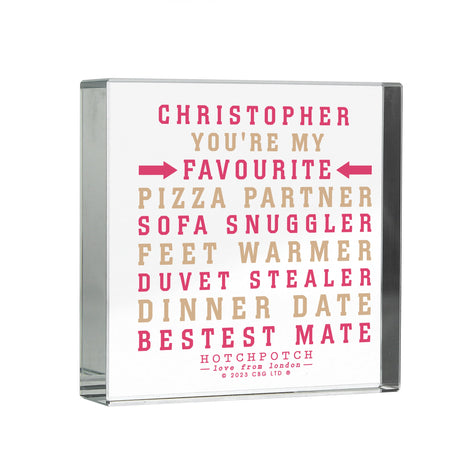 Personalised Hotchpotch My Favourite Crystal Token: 5 - Crystal Tokens By Hotchpotch