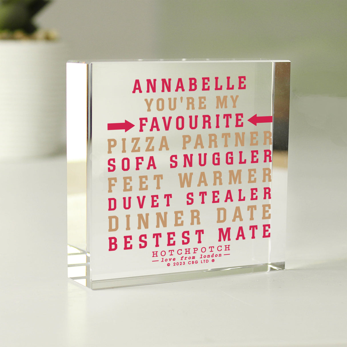 Personalised Hotchpotch My Favourite Crystal Token: 3 - Crystal Tokens By Hotchpotch
