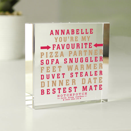Personalised Hotchpotch My Favourite Crystal Token: 3 - Crystal Tokens By Hotchpotch
