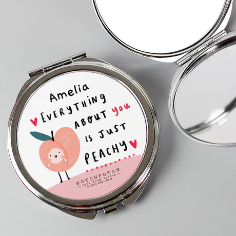 Personalised Hotchpotch Peachy Compact Mirror: 2 - Compact Mirrors By Hotchpotch