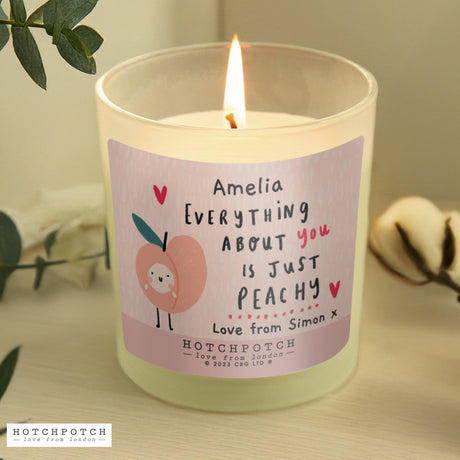 Personalised Hotchpotch Peachy Scented Candle Jar: 4 - Candles By Hotchpotch